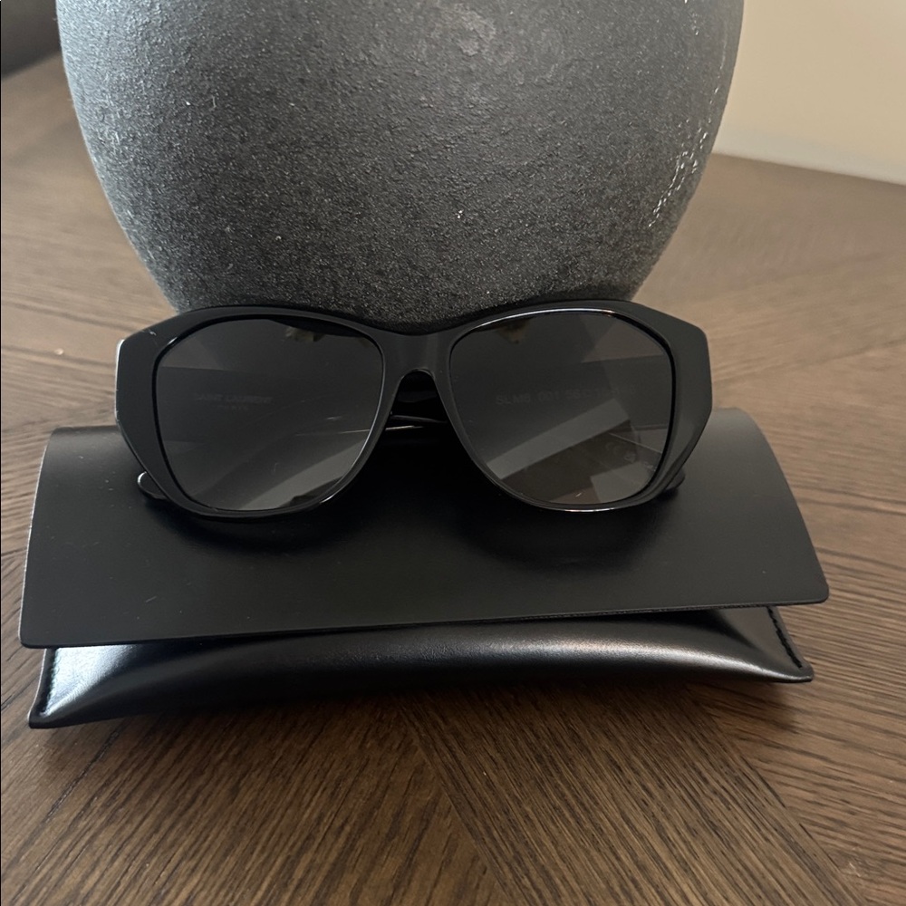 SAINT LAURENT 56mm Cat Eye Sunglasses, BRAND NEW, Black, $580 - Picture 5 of 10